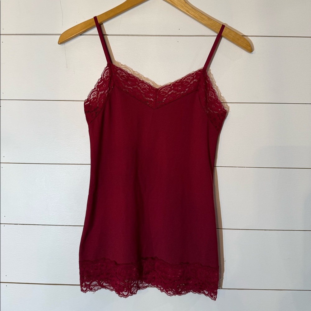 WHBM Red Lace Camisoles x2